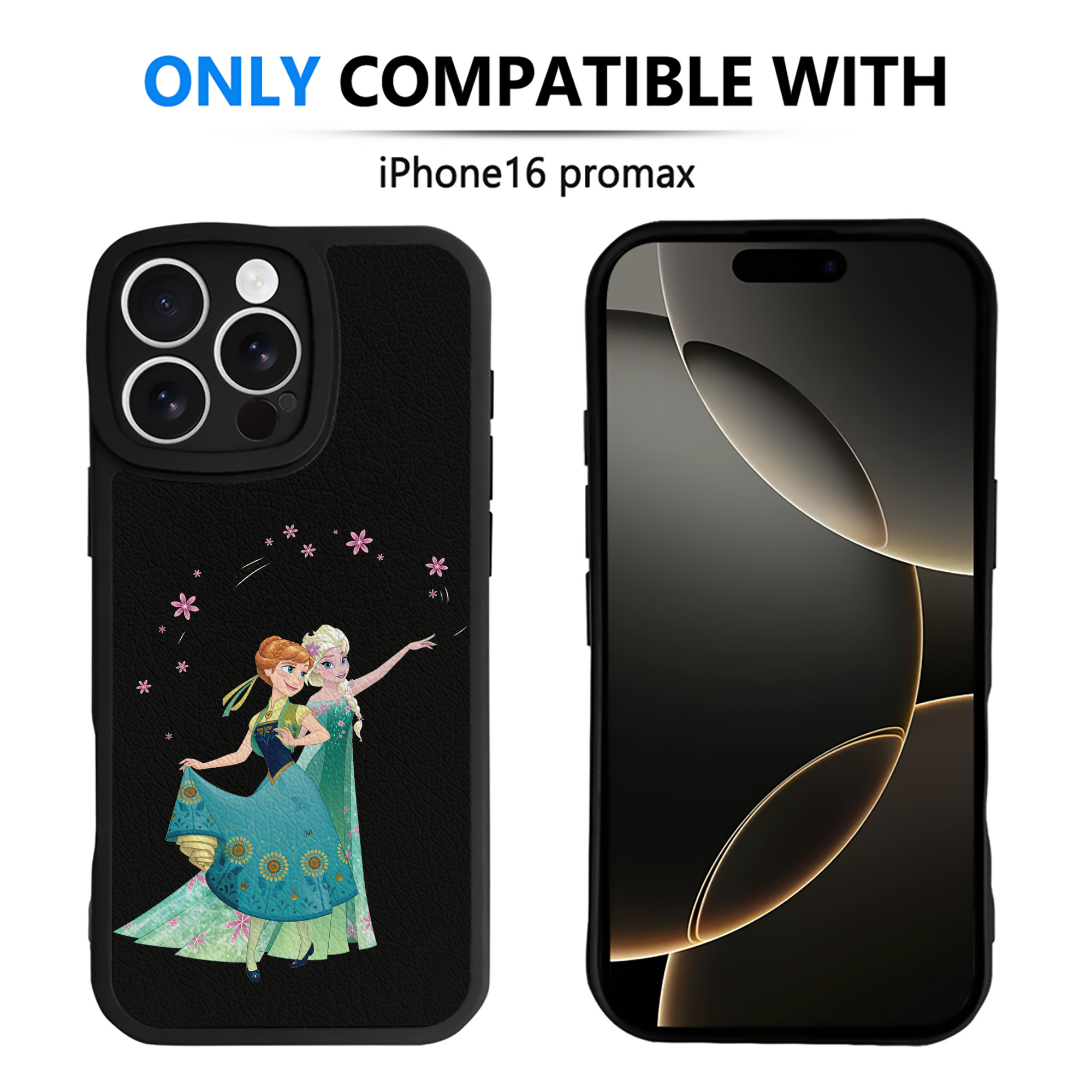 （画像用） アナと雪の女王 アンナ エルサ Frozen Anna Elsa 【iPhone 16シリーズ対応】シリコンスマホケース（レザー調） 材質：シリコン
